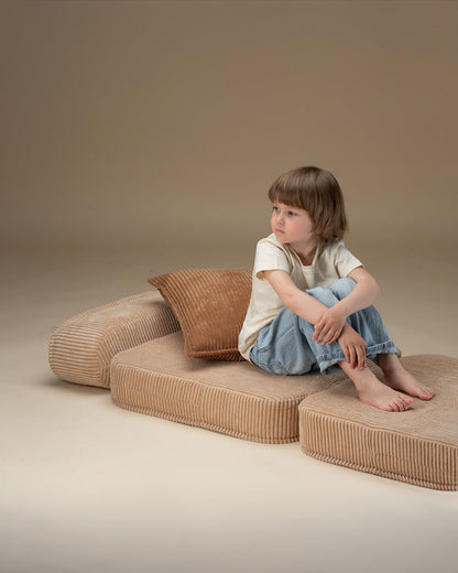 Wigiwama Brown Sugar Flip Chair - ribstof kinderstoel