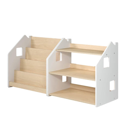 BusyKids boekenkast en speelgoedrek set – wit