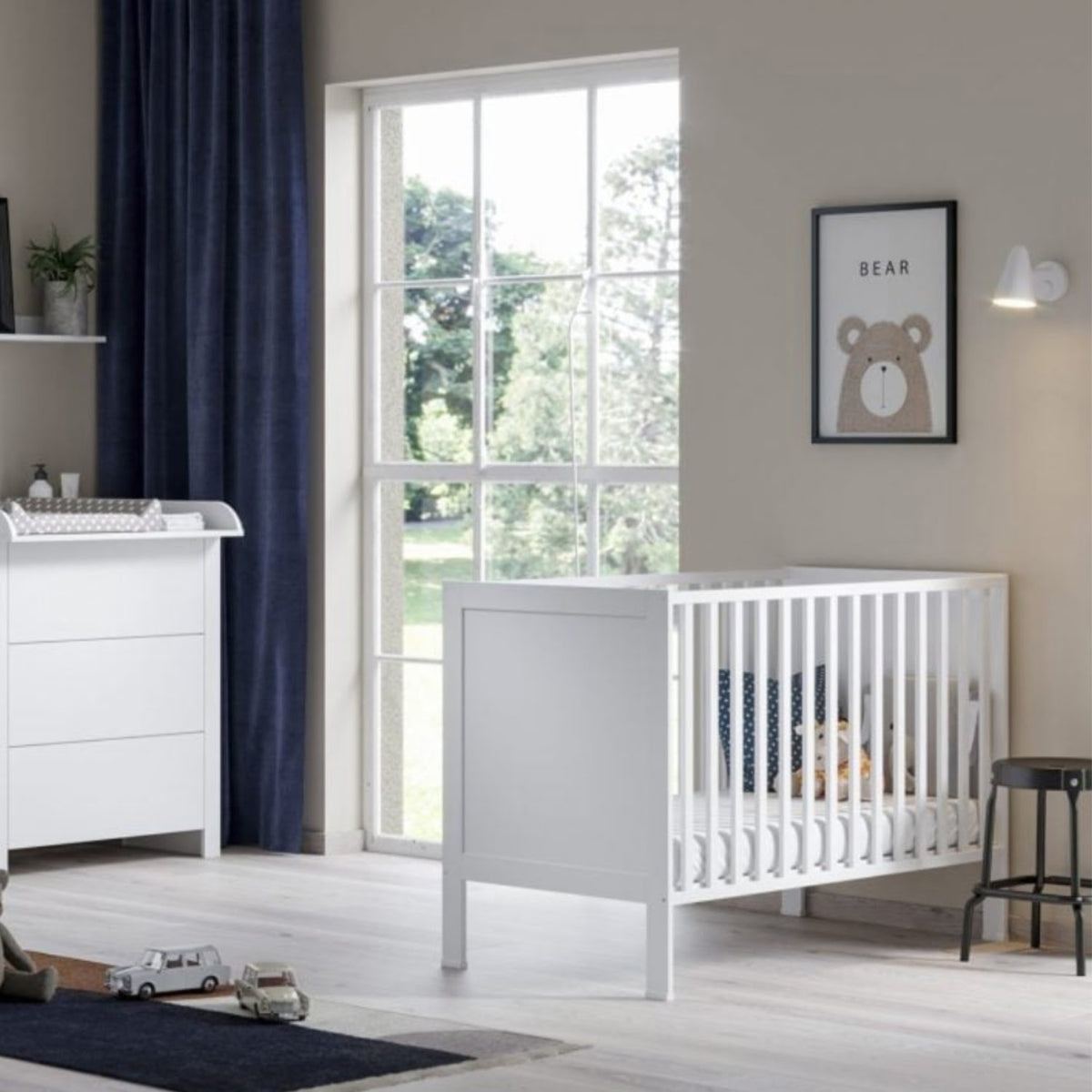 ATB BASIC Babybett 120 × 60 cm – Weiß