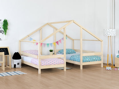 Huisbed Villy - houten kinderbed voor 2 - duo bedhuisje