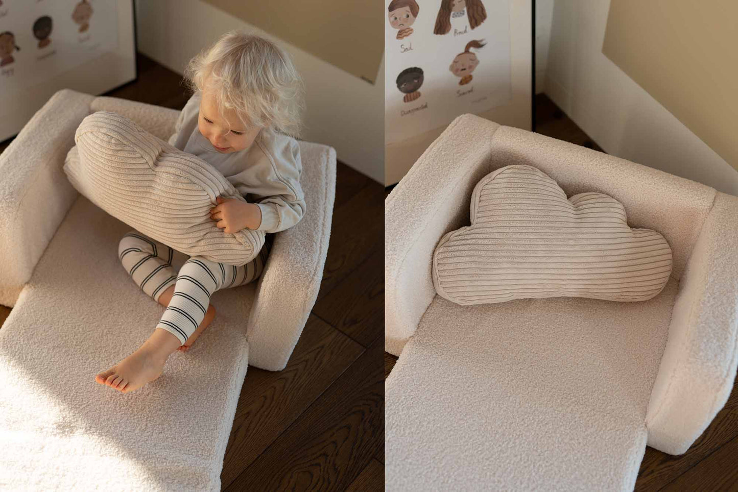 Shappy Cloud Cushion Corduroy Vanilla