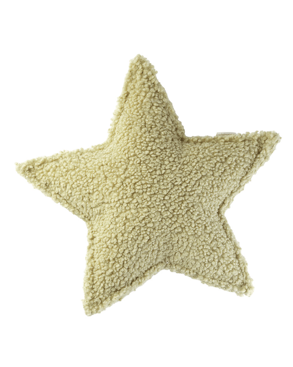 Wigiwama Matcha Star Cushion - teddystof kussen