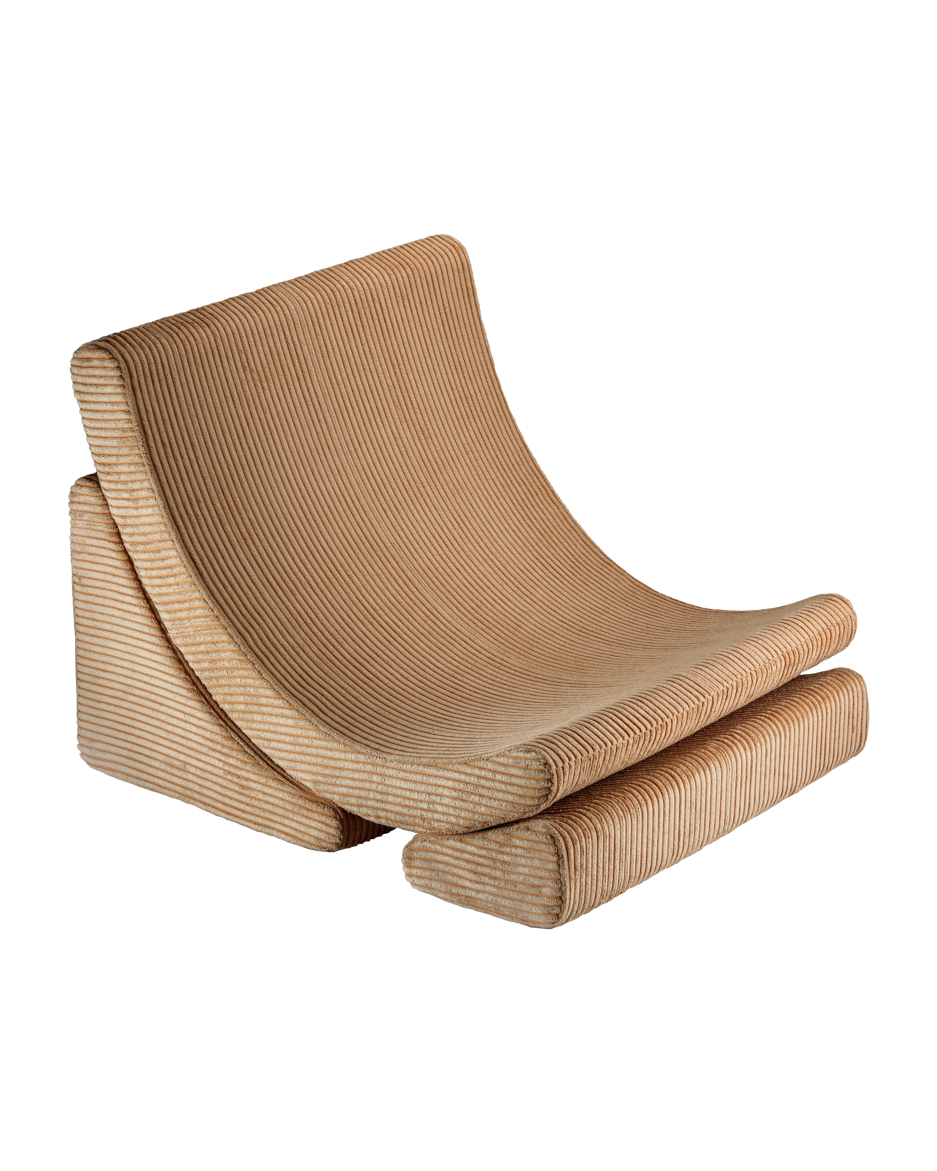 Wigiwama Toffee Moon Chair - ribstof loungestoel