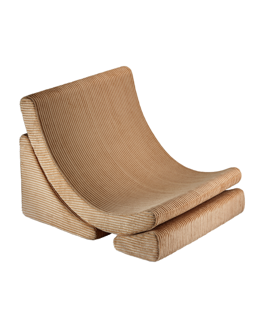 Wigiwama Toffee Moon Chair - ribstof loungestoel