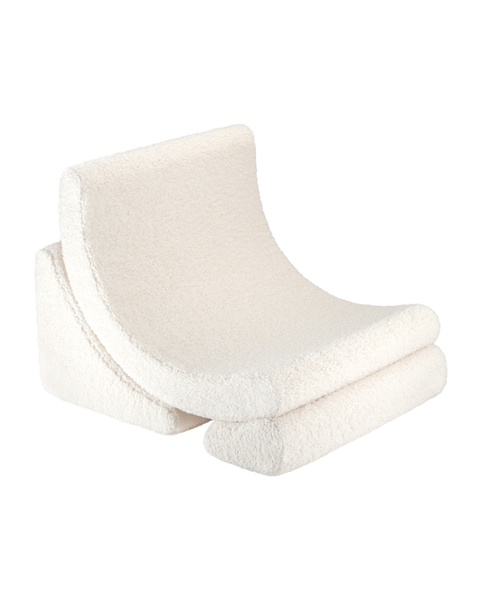 Wigiwama Cream White Moon Chair - teddystof loungestoel