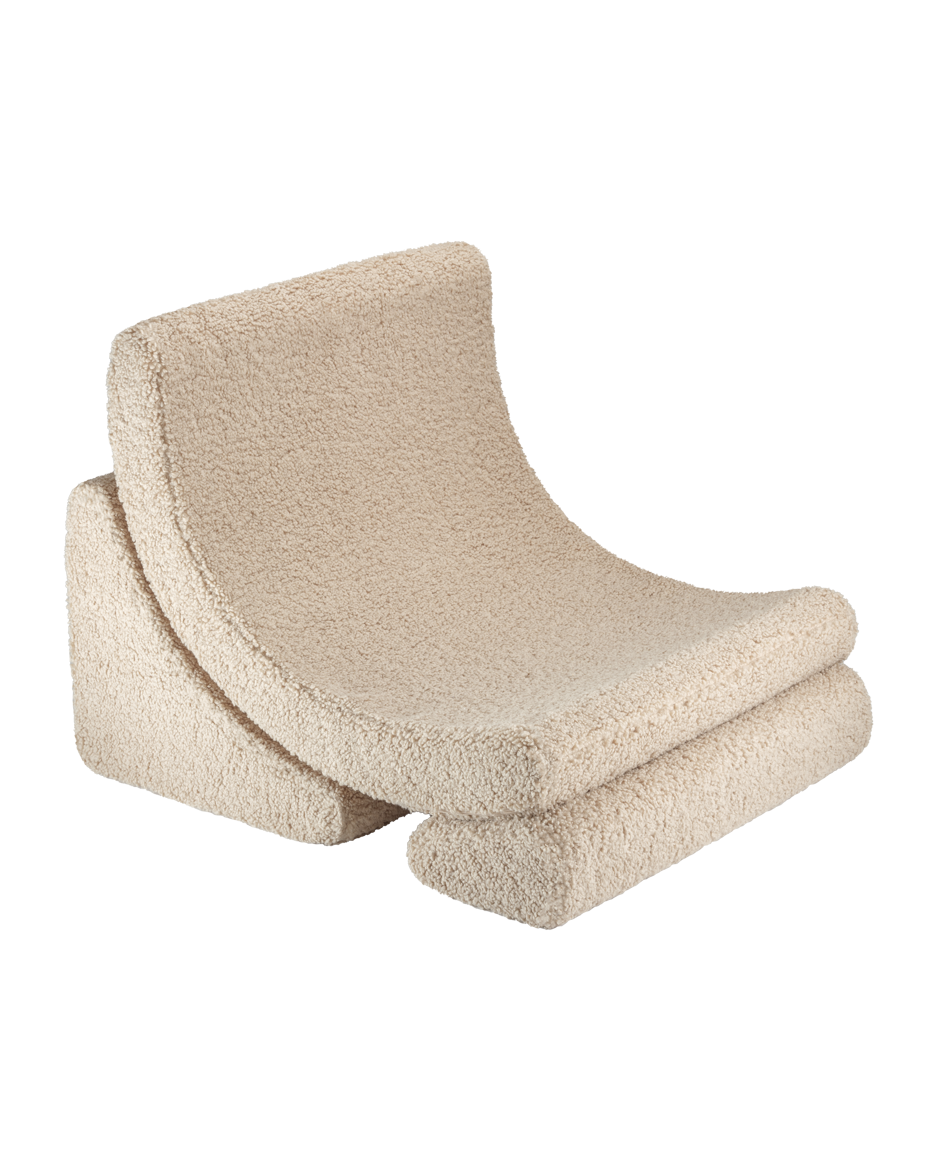 Wigiwama Biscuit Moon Chair - teddystof loungestoel