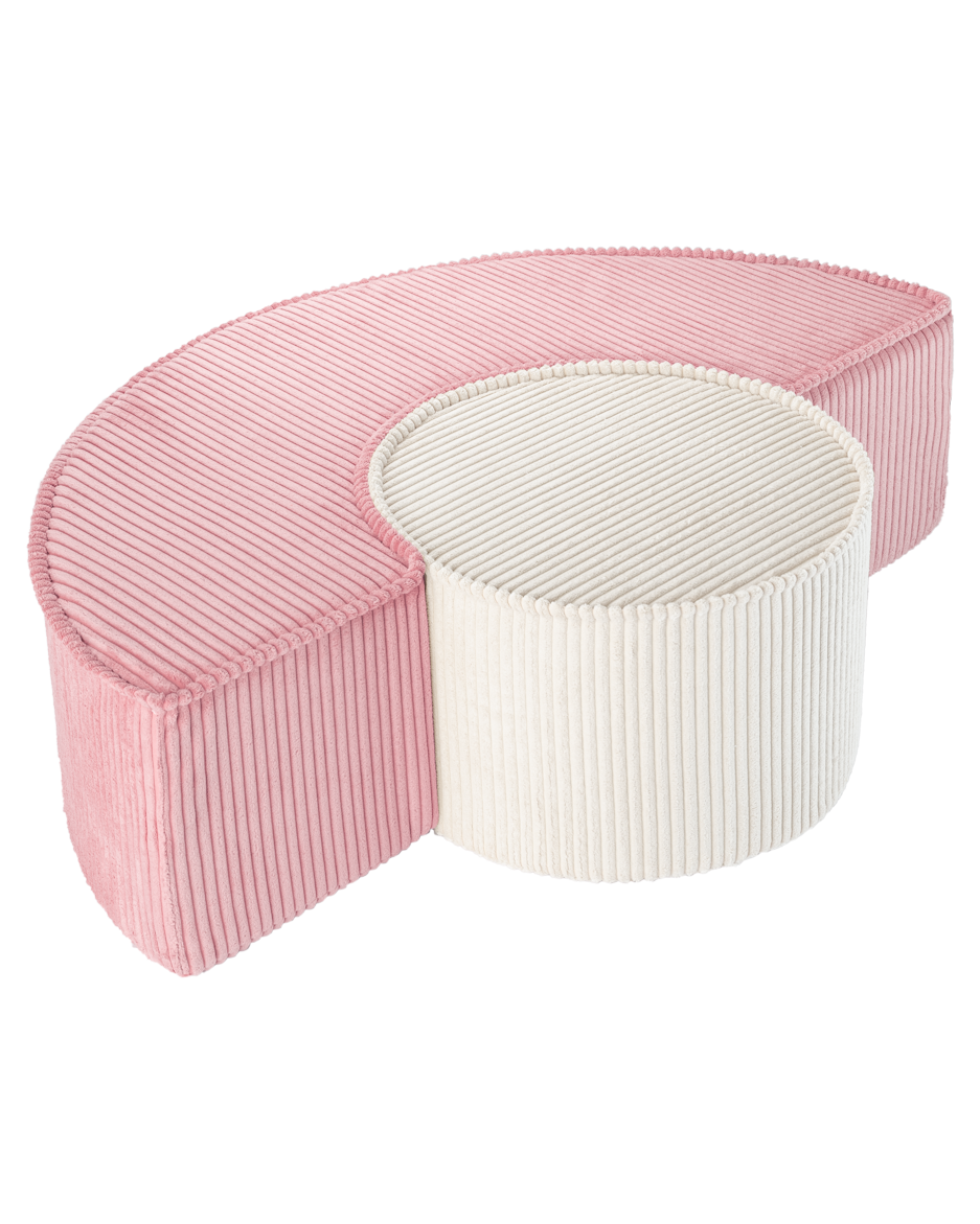 Pink Mousse Pouffe Set