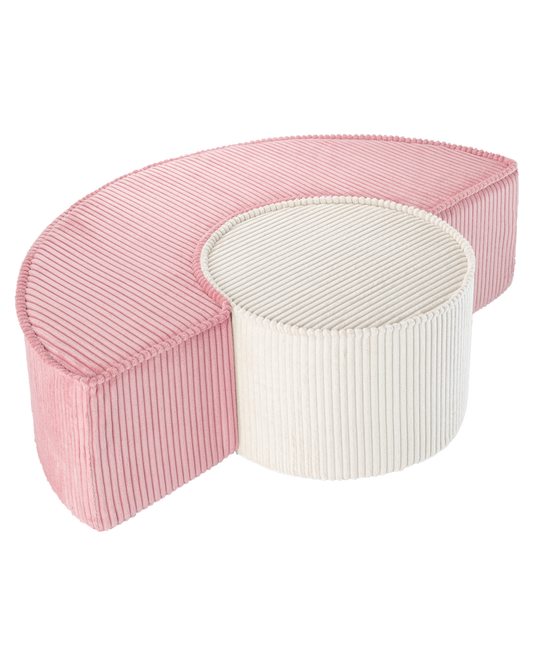 Pink Mousse Pouffe Set