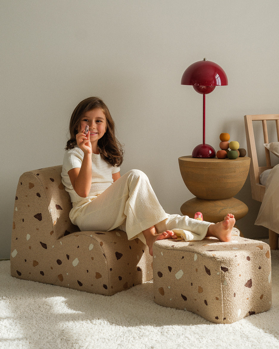 Wigiwama Terrazzo Sand Cloud Chair - geweven kinderstoel