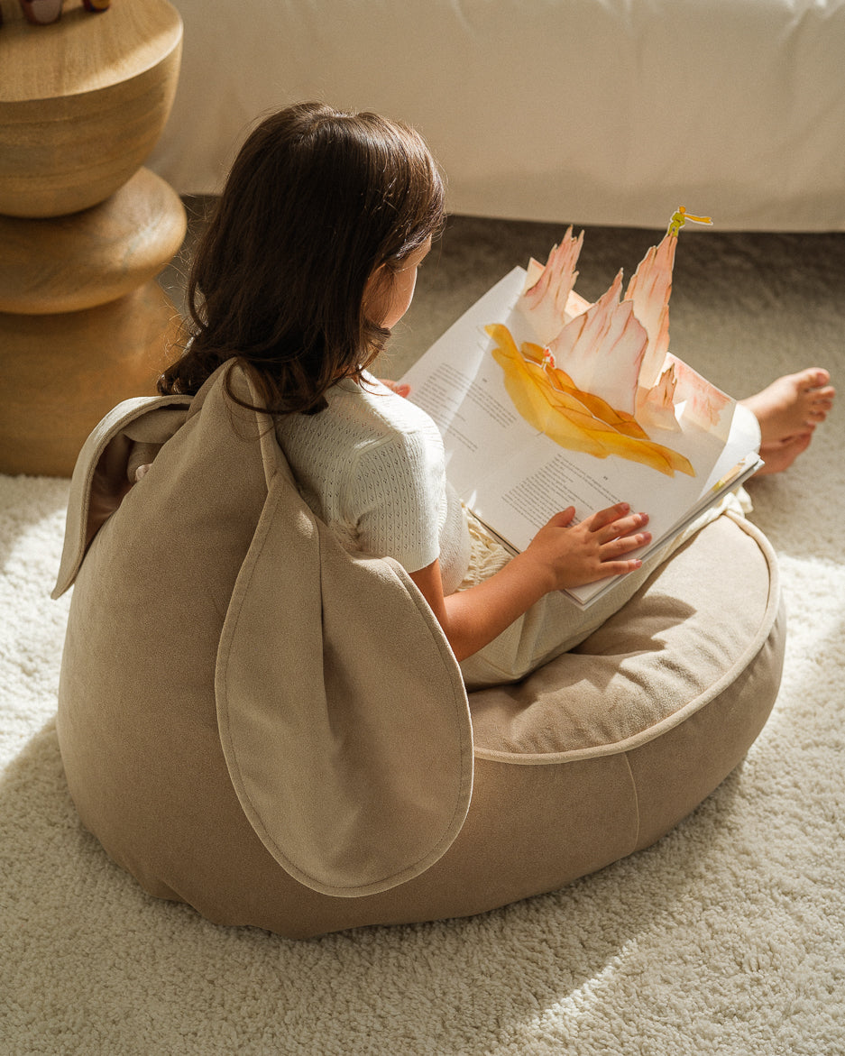 Dusty Beige Bunny Beanbag