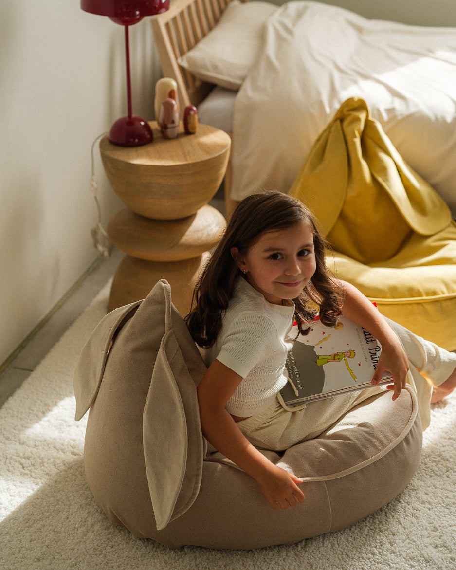 Dusty Beige Bunny Beanbag