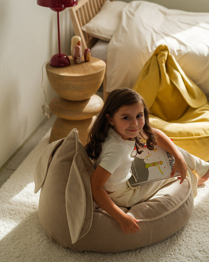 Dusty Beige Bunny Beanbag