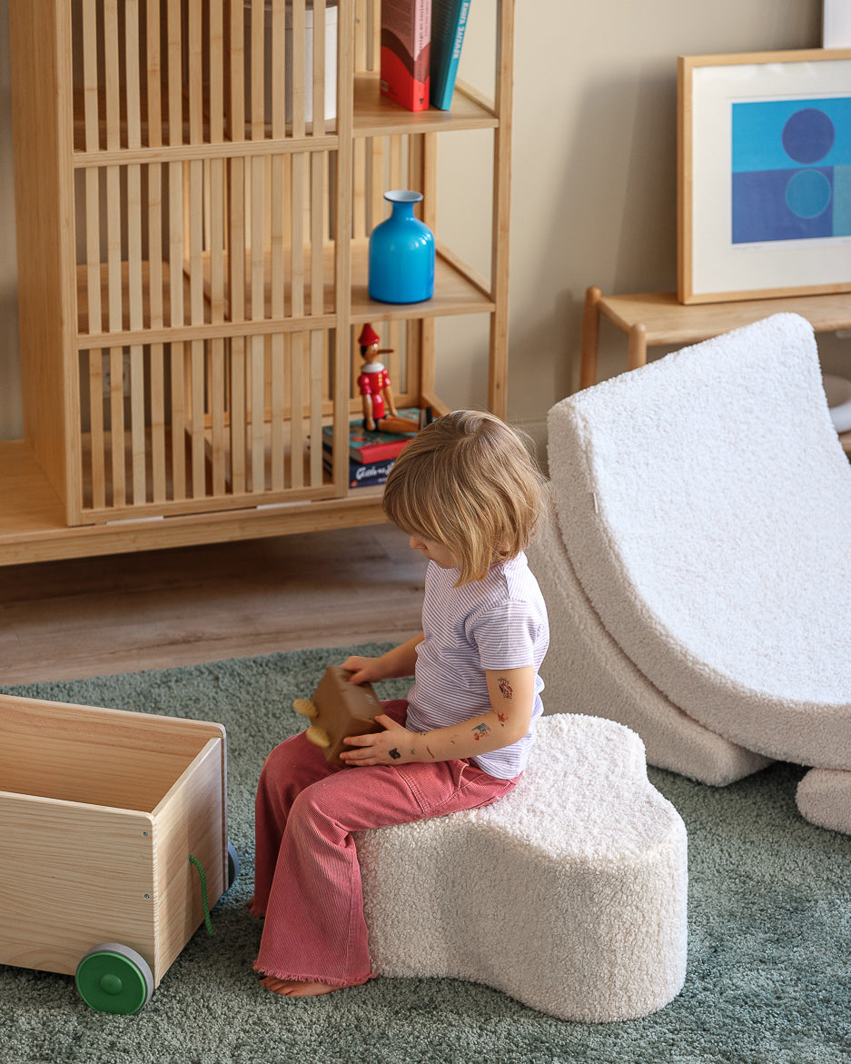 Cream White Cloud Pouffe 