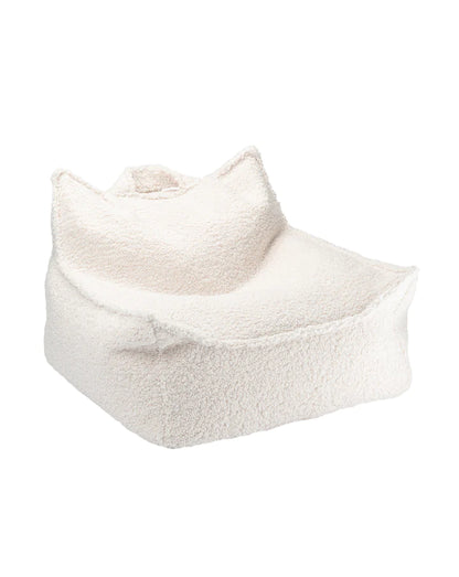 Wigiwama Cream white beanbag - Fluffy chair to relax in