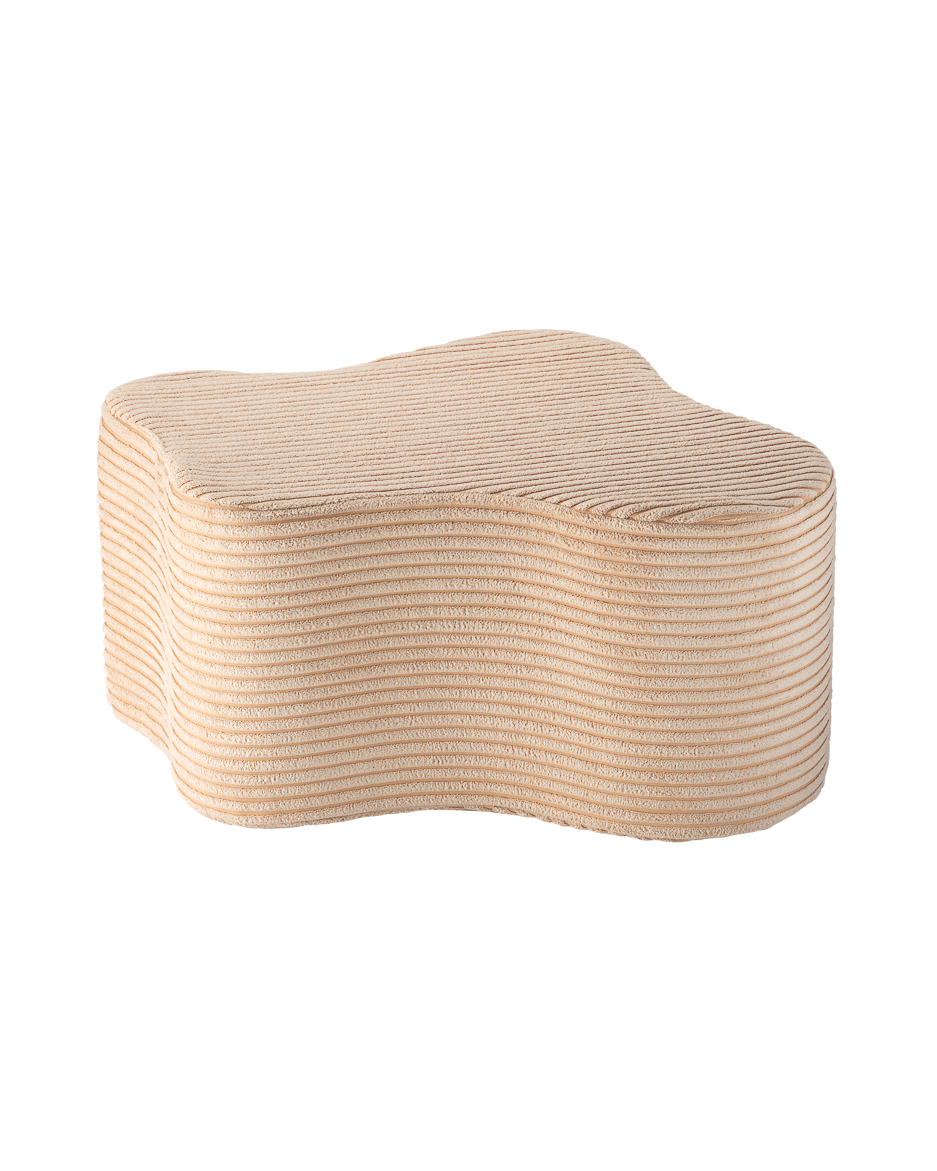 Wigiwama Brown Sugar Cloud Pouffe - ribstof poef