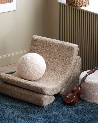 Wigiwama Biscuit Moon Chair - teddystof loungestoel