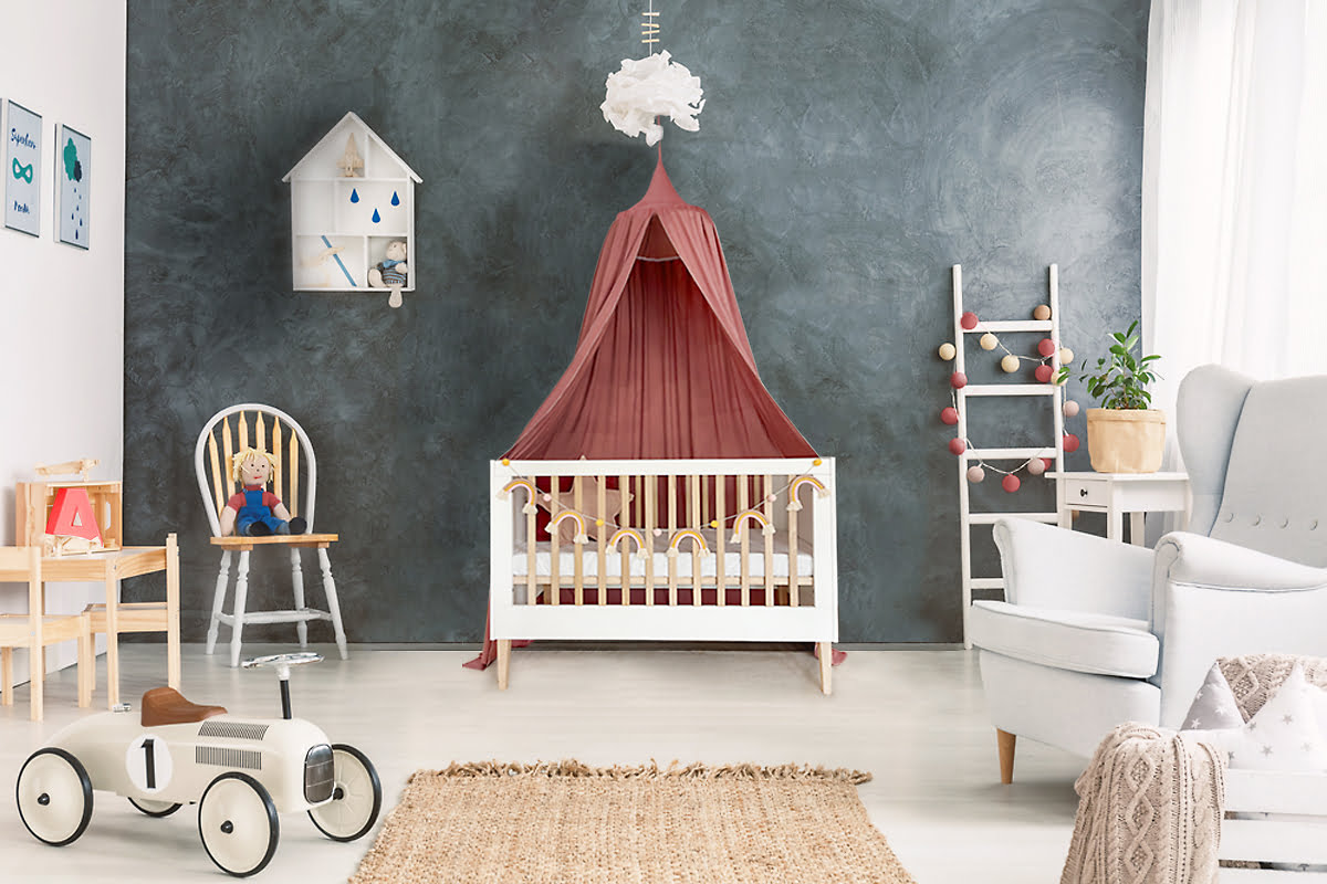 ATB ILA Babyzimmer-Set 3-teilig 120 × 60 cm – Weiß