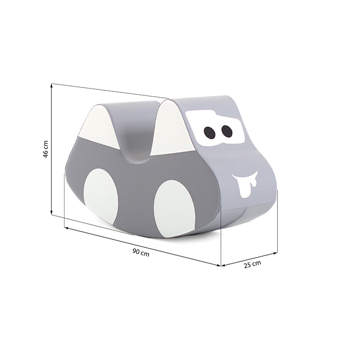 Measurements for the grey car rocking toy