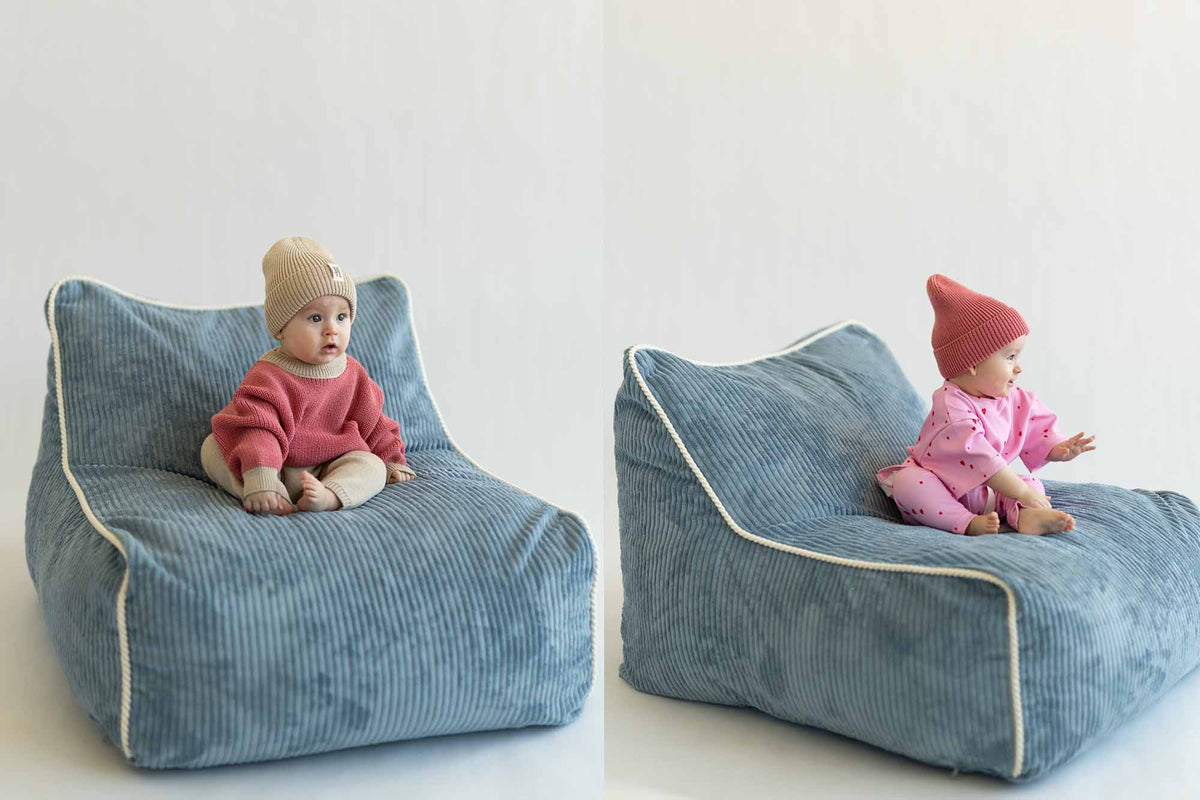 Shappy Kumo fauteuil Corduroy in Sky Sugar