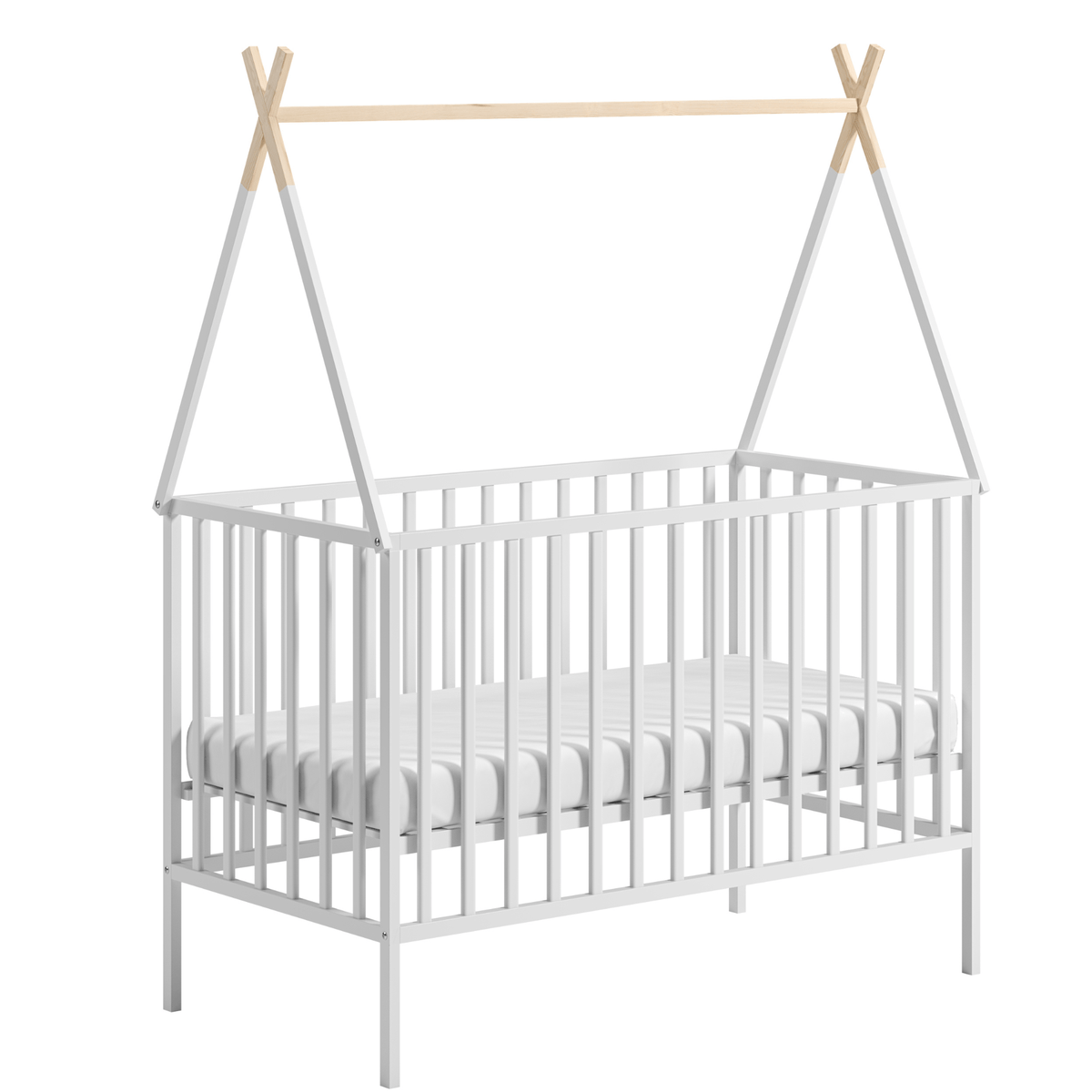 ATB TIPI Babybett 120 × 60 cm – Weiß – weitere Produktansicht 3