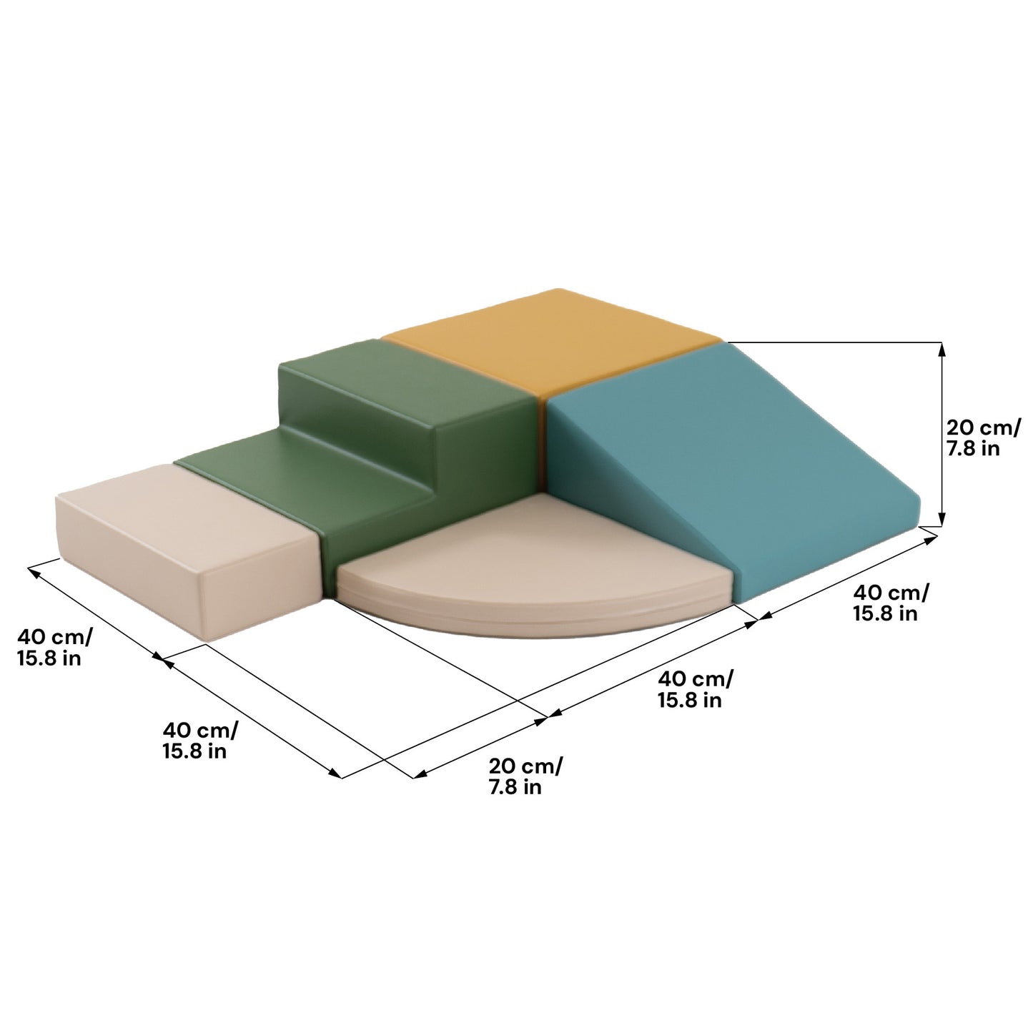 Soft Play foam blokken set - Corner Climber