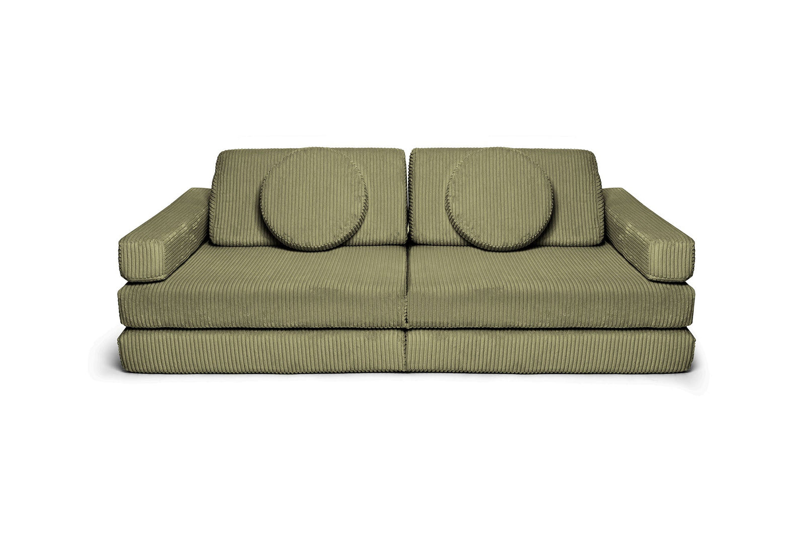 Shappy Speelbank Pure Corduroy in Dusty Sage – vooraanzicht