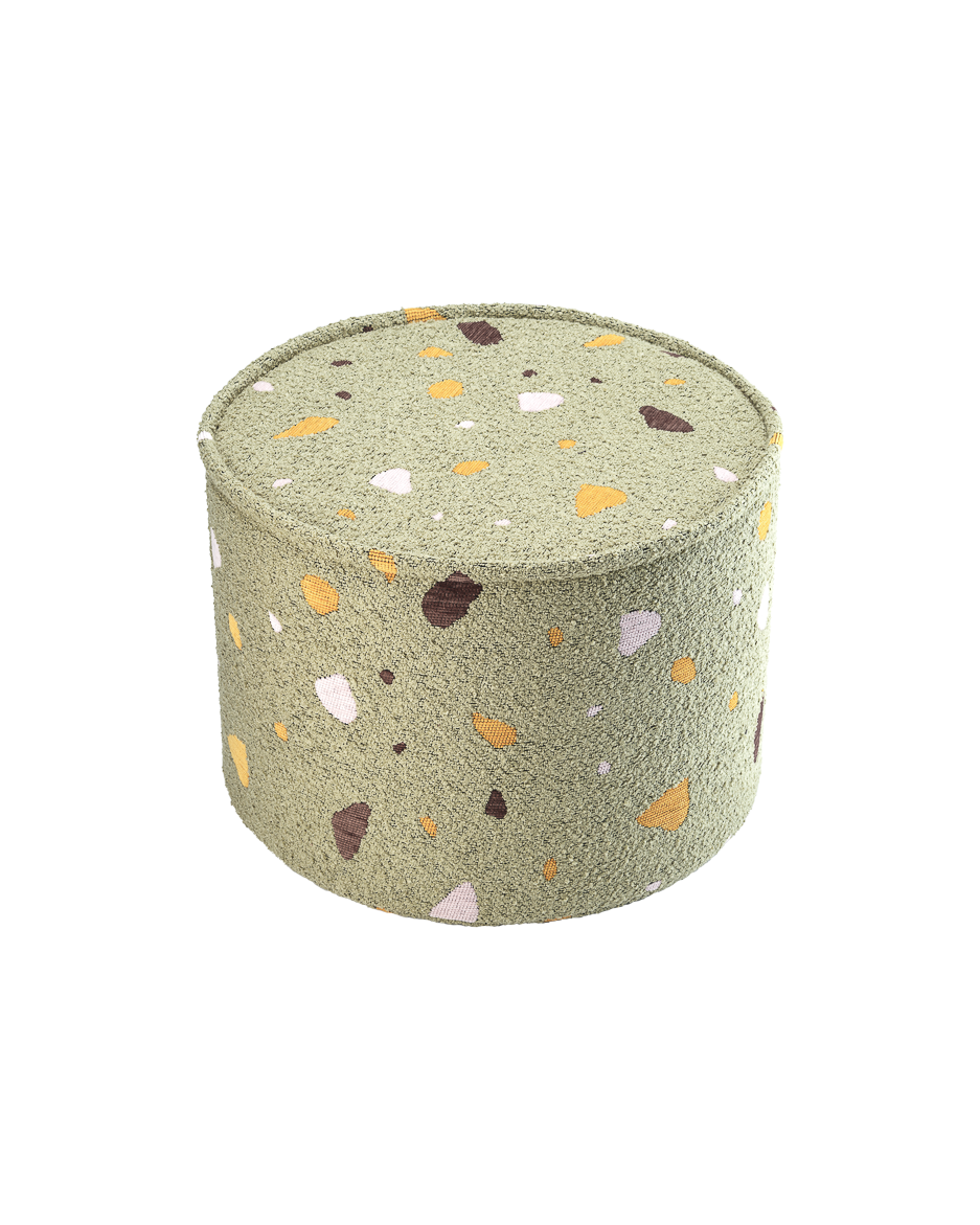 Terrazzo Moss Pouffe