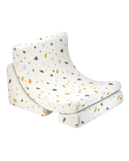 Wigiwama Terrazzo Marble Moon Chair - geweven loungestoel