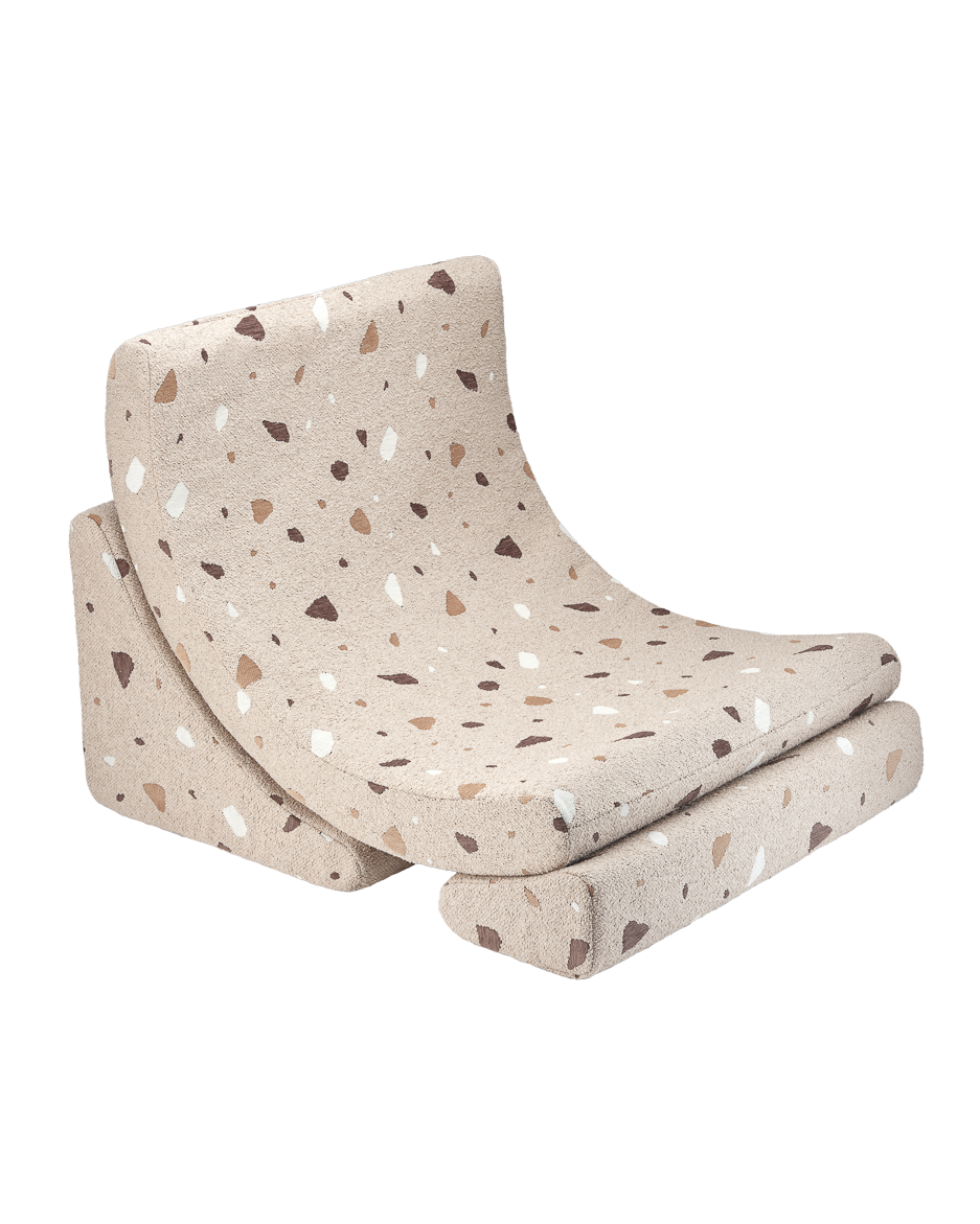 Wigiwama Terrazzo Sand Moon Chair - geweven loungestoel