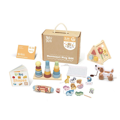 Montessori Play BOX - Entwicklungsset für Kinder im Alter von 18 bis 24 Monaten
