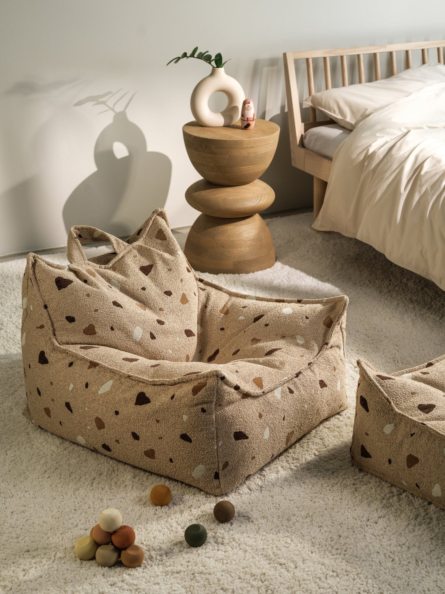 Wigiwama Terrazzo Sand Beanbag Chair - geweven zitzak