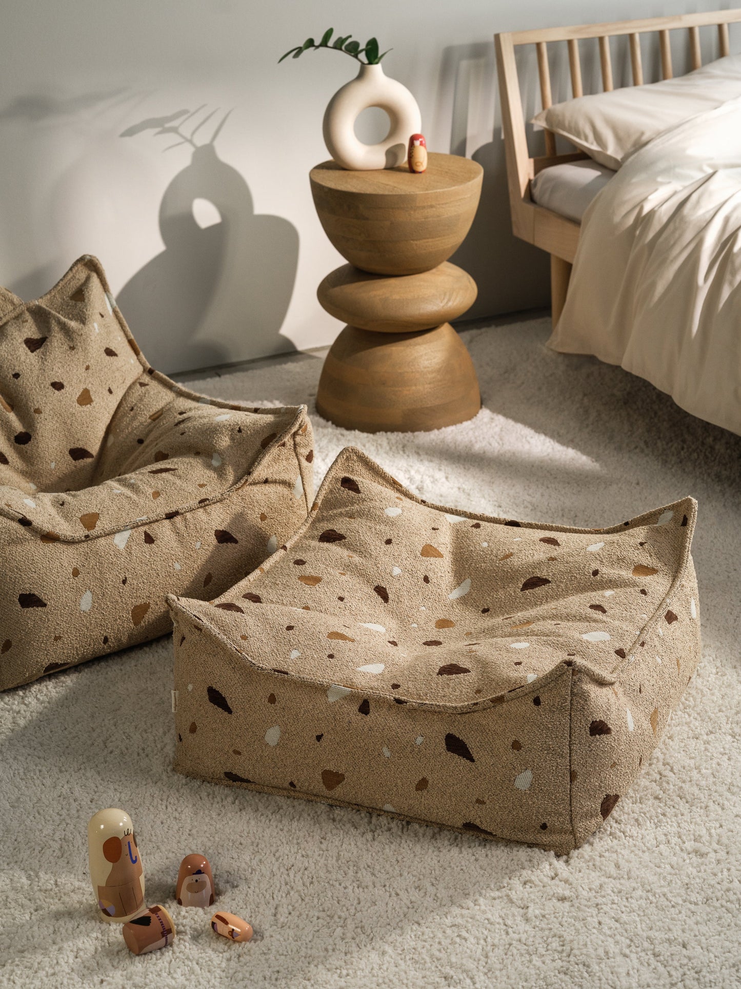 Wigiwama Terrazzo Sand Beanbag Chair - geweven zitzak