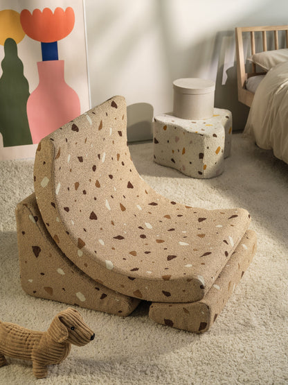 Wigiwama Terrazzo Sand Moon Chair - geweven loungestoel