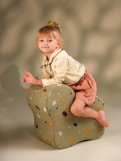 Terrazzo Moss Cloud Pouffe