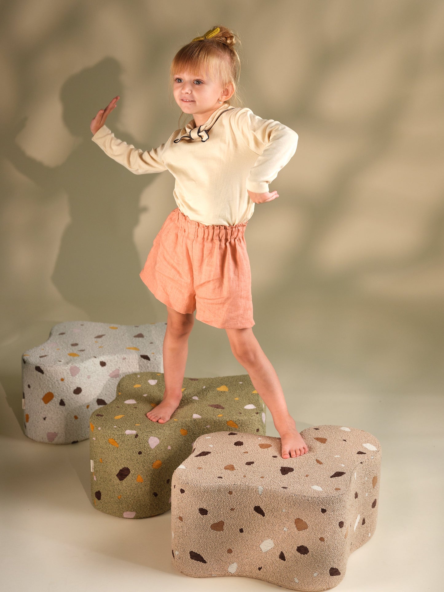 Terrazzo Sand Cloud Pouffe