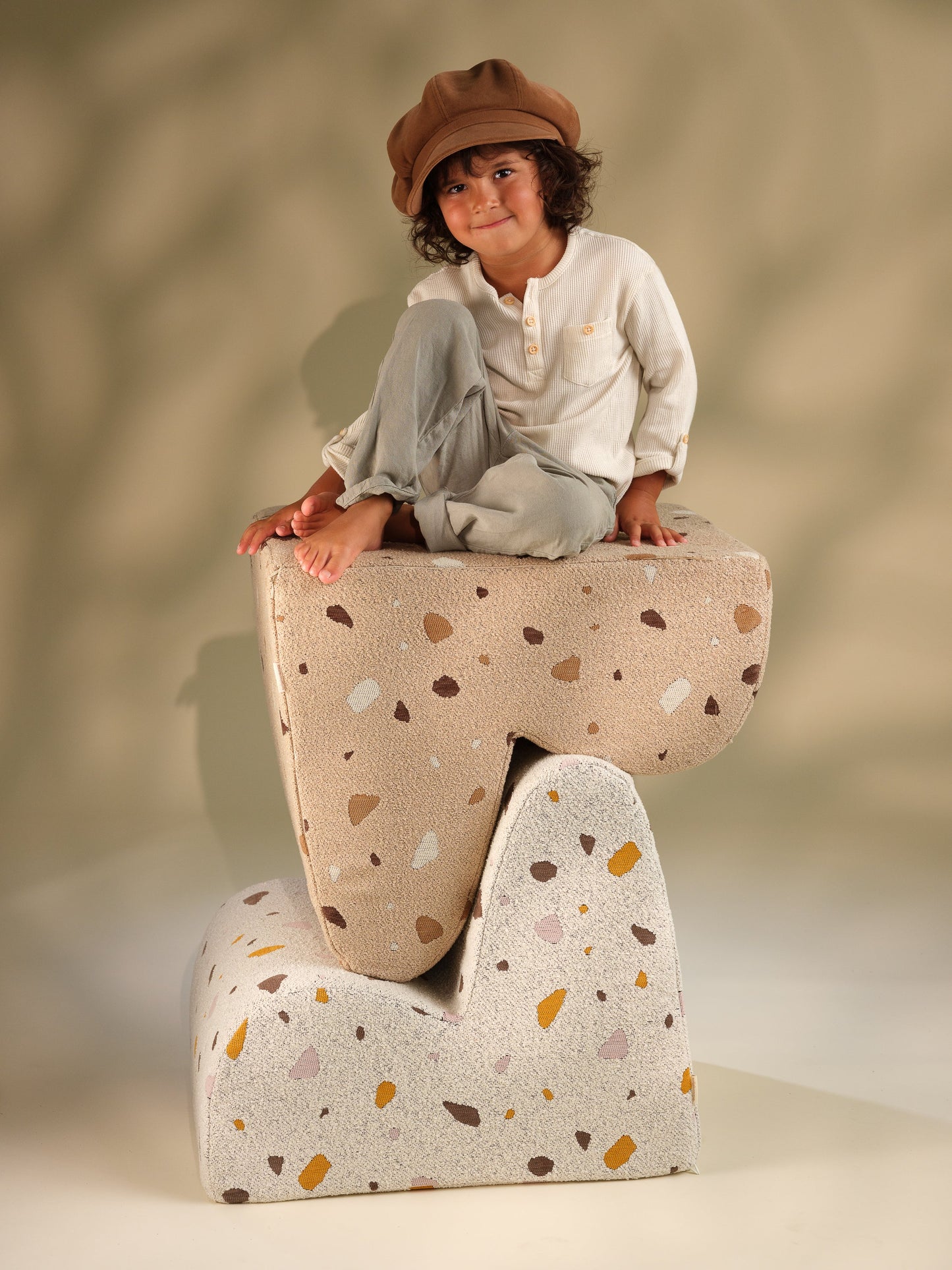 Wigiwama Terrazzo Sand Cloud Chair - geweven kinderstoel