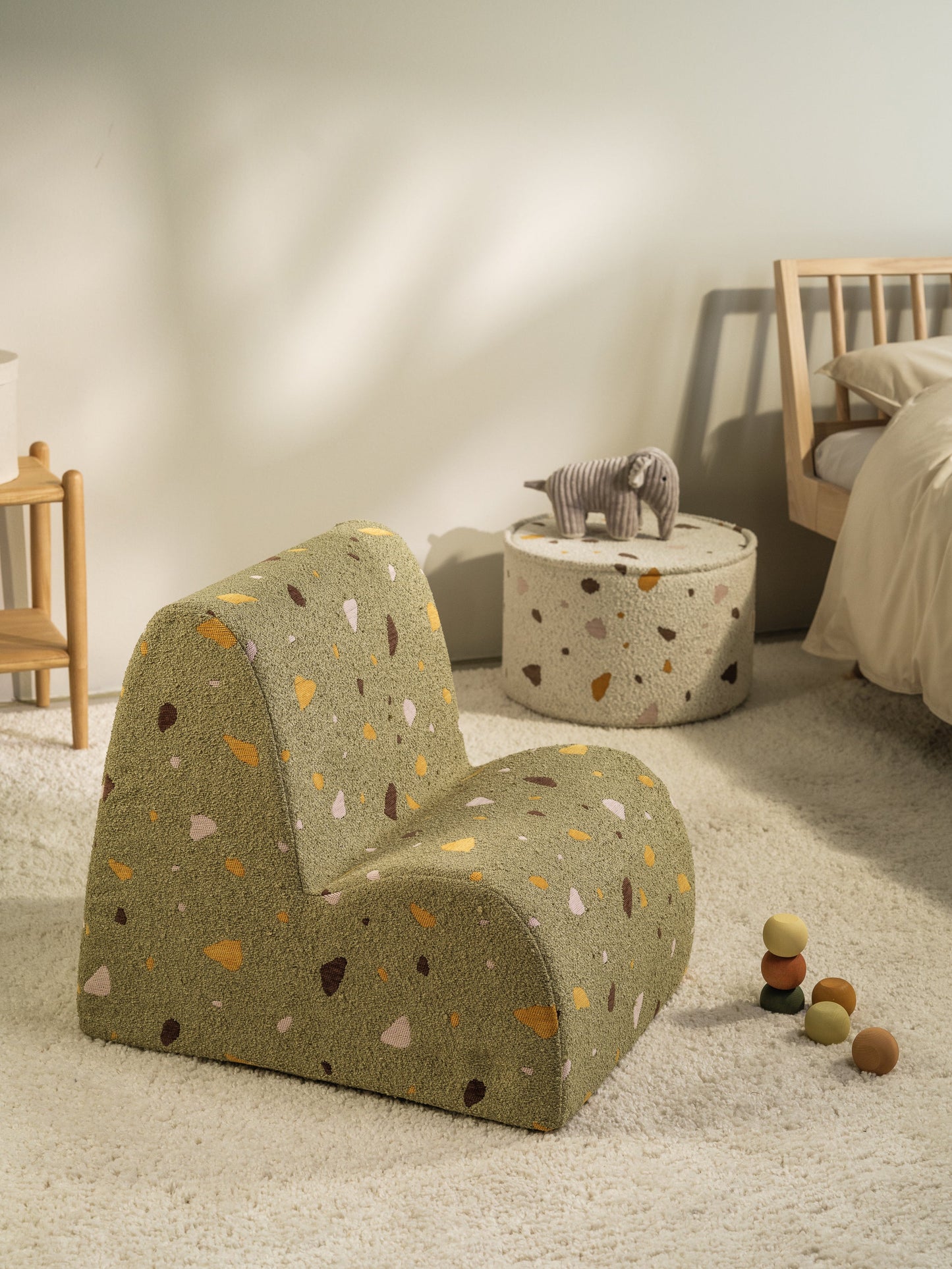 Terrazzo Marble Pouffe