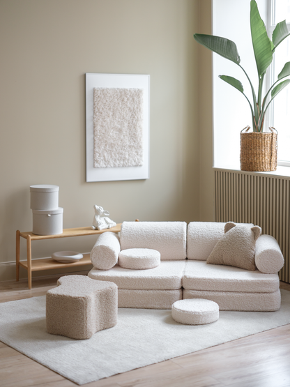 Wigiwama Cream White Settee - teddystof speelbank