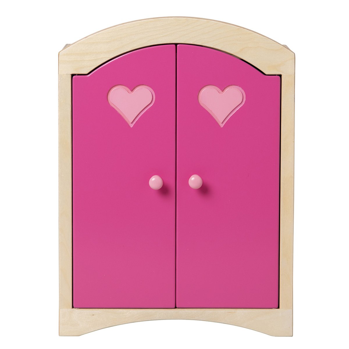 kledingkast voor de kinderkamer van hout in roze