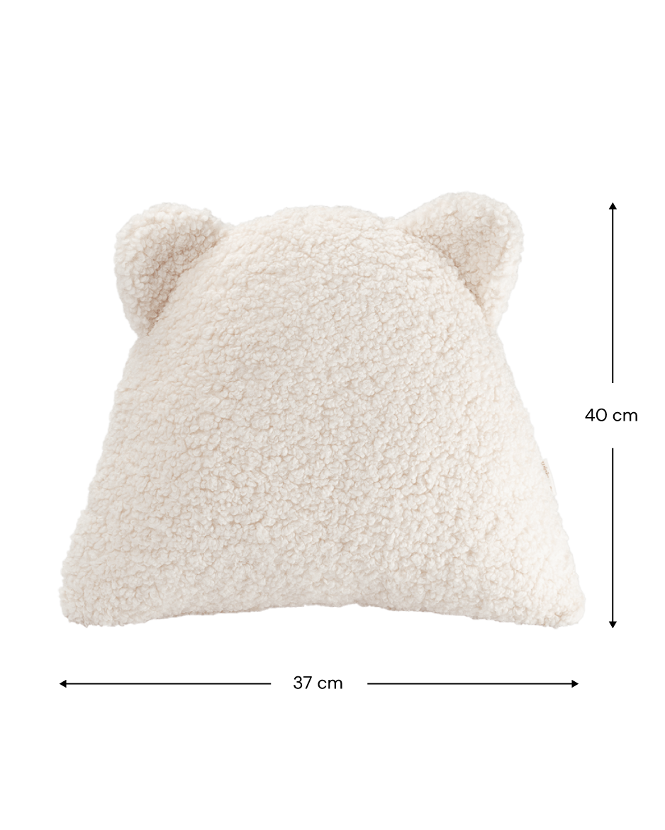 Wigiwama Cream White Bear Cushion - teddystof kussen