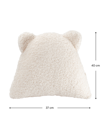 Wigiwama Cream White Bear Cushion - teddystof kussen