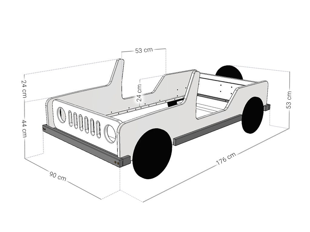 Benlemi autobed JP-0064 maattekening