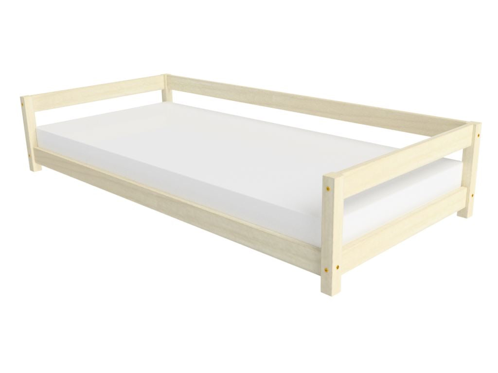 Benlemi LUCKY kinderbed met achterrand en open instap