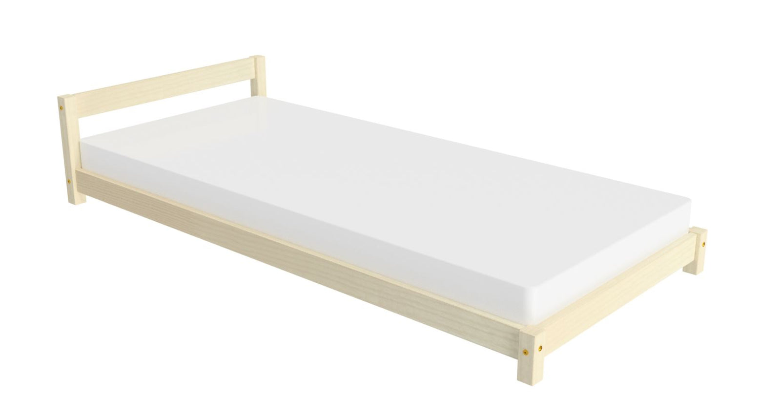 Benlemi LUCKY kinderbed met één hoofdbord en open instap