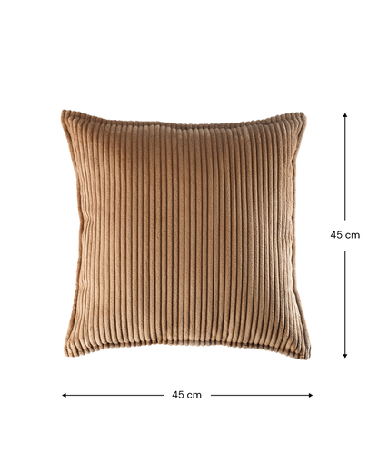 Wigiwama Toffee Block Cushion - ribstof kussen