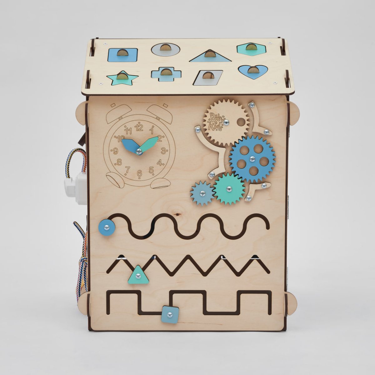 BusyKids Busy Board speelhuisje – naturel mint, limited edition-Speelhuisje