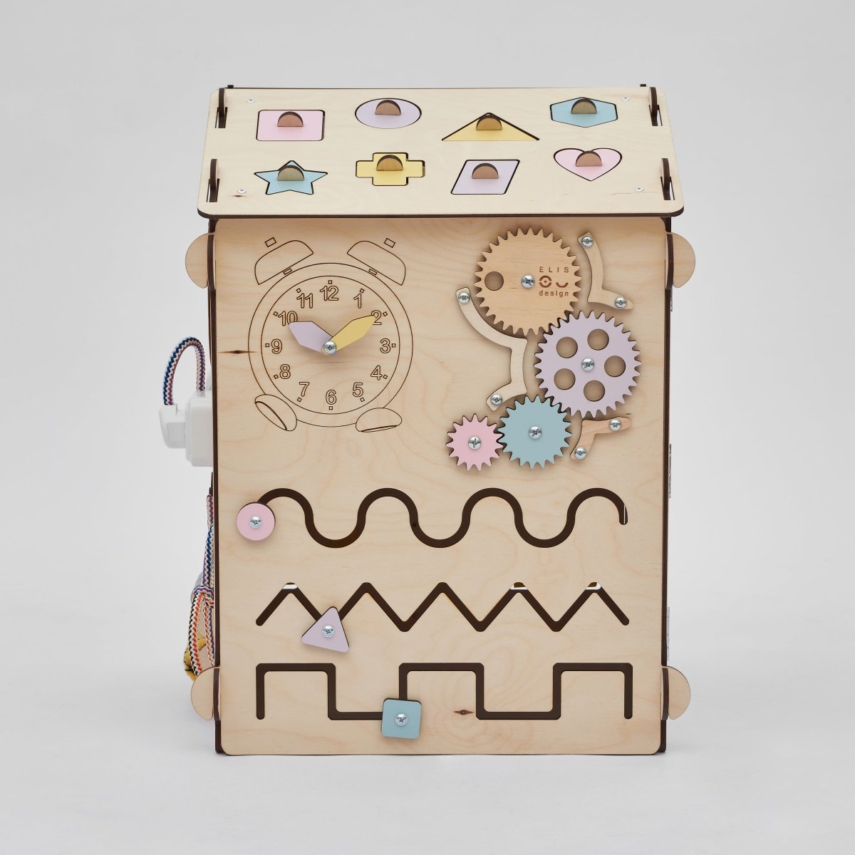 BusyKids Busy Board speelhuisje – naturel pastel, limited edition-Speelhuisje