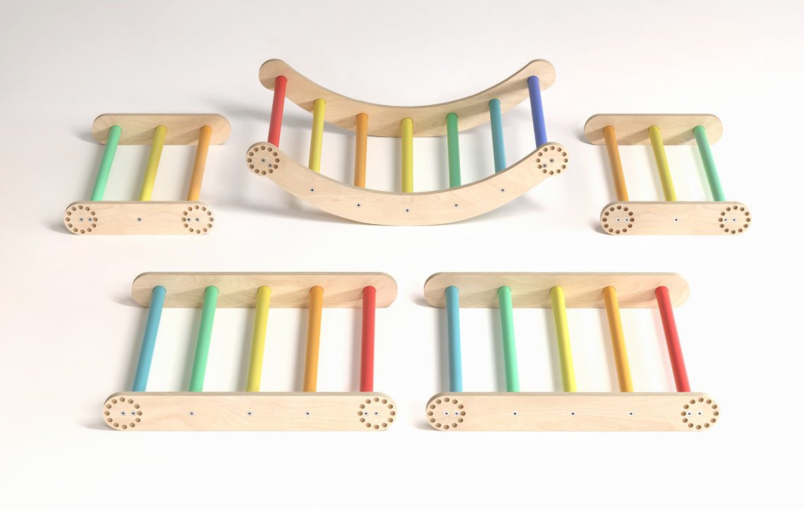 BusyKids klimrek – sprossenwand regenboog – productbeeld 13