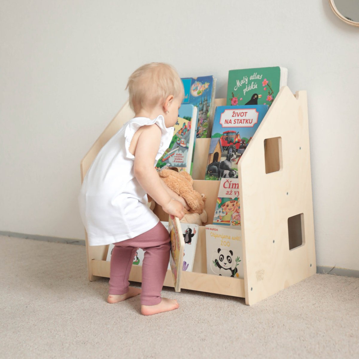 BusyKids Montessori-Bücherregal – Natur