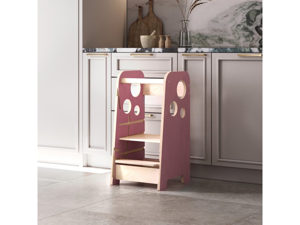 BusyKids 3-in-1 leertoren – roze of lichtblauw – foto 1